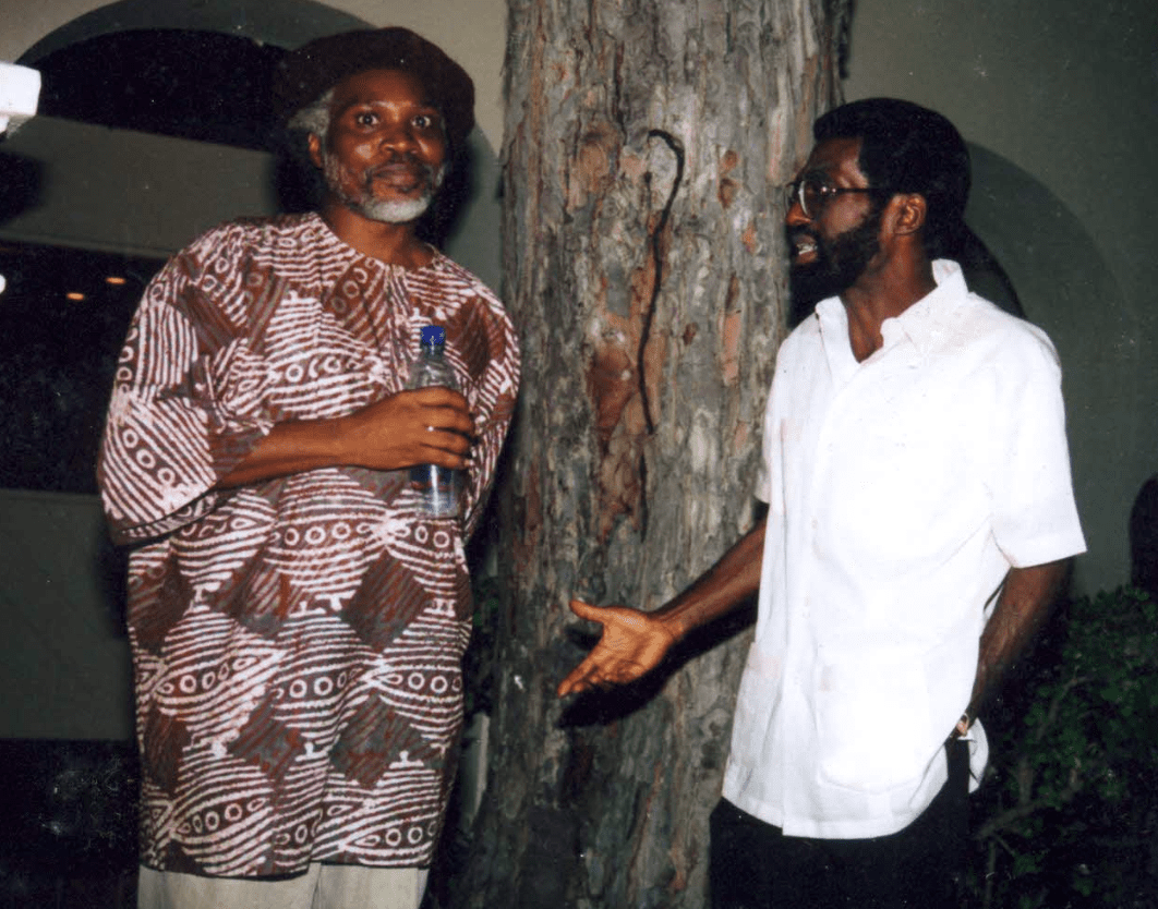Randy Macedon, right, with Olasee Davis at one of the University of the Virgin Islands' many Christmas parties. The pair met in 1982 at what was then the College of the Virgin Islands. 